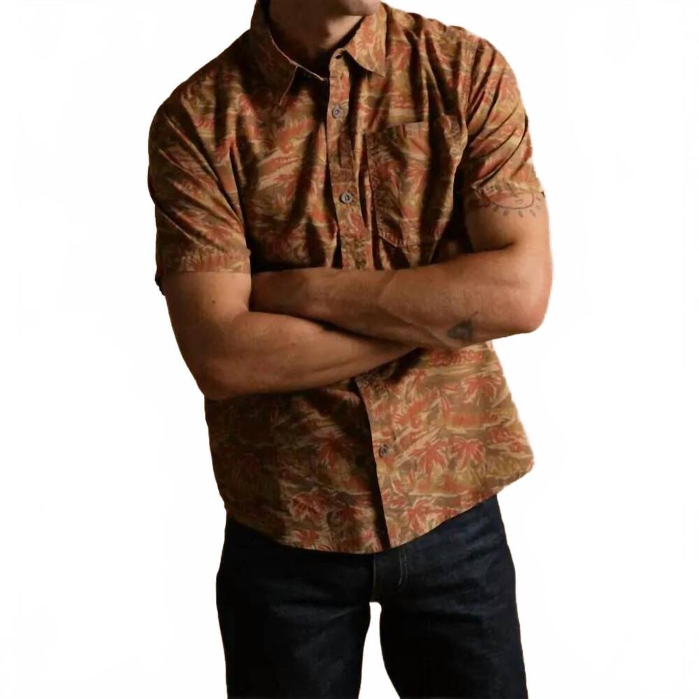 NEW IRON & RESIN print short sleeve shirt in camo